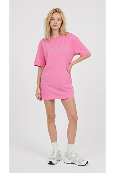 Kallisto Tricou de bază lung, de culoare roz, 100% bumbac
