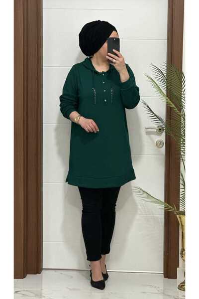 MODA ALMİRA 2111 K-75 ZİNCİRLİ OYSHO TUNİK YEŞİL RENK