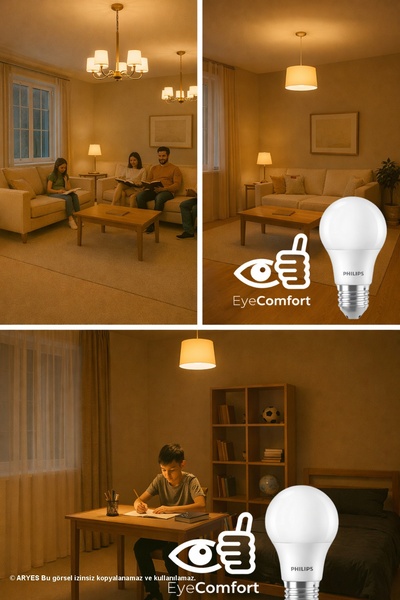 Philips 8W 2700K E27 LED Ampul - Doğal Sarı Işık
