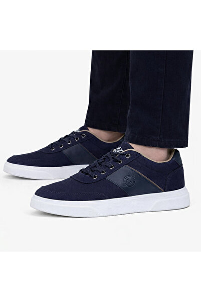 Moda Anna Dakır's 221 Linen Model Lace-Up Men's Sports Shoes Navy Blue
