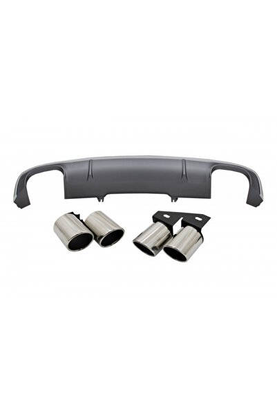 tuningset Difuzor Bara Spate cu Ornamente Evacuare compatibil cu Audi A4 B9 8...