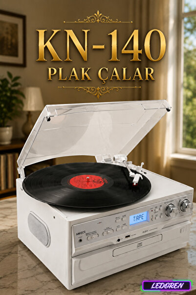 L'eDoren Kn-140 Nostaljik Plak Çalar - Bluetooth, CD Çalar, USB, FM Radyo Des...