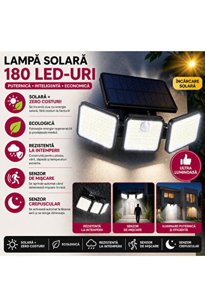 Izoxis Lampă solară 180 LED 24889