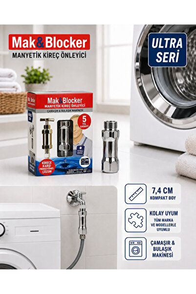 Mak & Blocker Manyetik Kireç Önleyici Pro Tüm Çamaşır Ve Bulaşık Makineleri