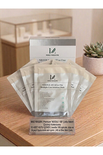 Mad mason Needle 100 Mikroiğneleme Etkili K-Beauty Kağıt Maske - Retinol, Vit...