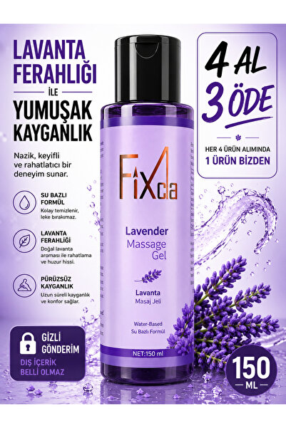 FixCla Kayganlaştırıcı Jel 150 ML Lavanta Su Bazlı Rahatlatıcı Ferah Özel Seri