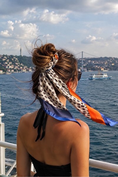 Bolder Scarf 45*100 cm Laci/Kahve Fular