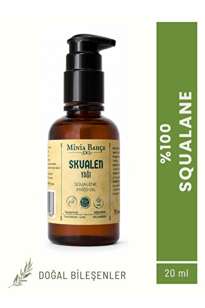 Minia Bahçe Bitki ve Sanat Atölyesi Skualen Yağı %100 Doğal & Saf, 20ml