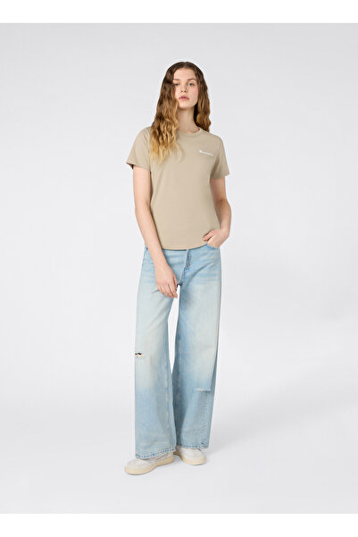 Champion 118408-MS041 SS Tee Bej Kadın T-Shirt