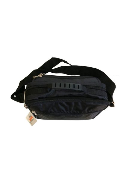 SEVENTEEN Seven Teen Black Multi-Pocket Handbag 2247