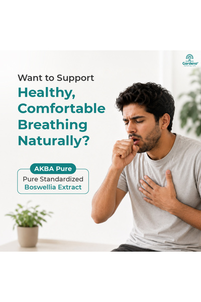 Gardeno Nurturing LIfe Akba Pure Standardized Boswellia AKBA – Respiratory Comfort & Immune Health – 60 Caps