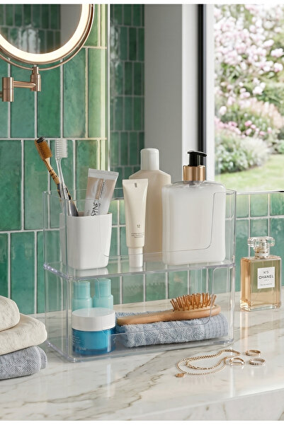 lovagroup Şeffaf Banyo Düzenleyici Tek Katlı – Çok Amaçlı Kozmetik & Kişisel ...