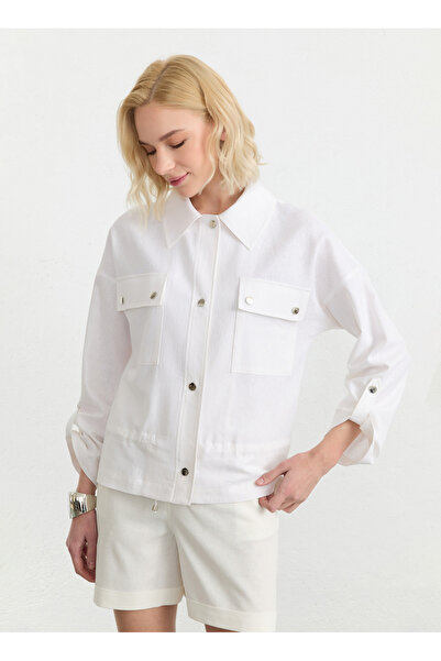 Selen Beyaz Kadın Ceket 26YSL1583