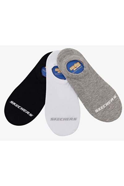 SKECHERS S2520314 U No Show 3 Pack 3 قطع جوارب للجنسين باللون الرمادي