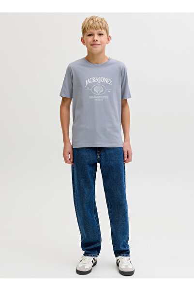 Jack & Jones Gri Erkek Çocuk Baskılı T-Shirt 12298349
