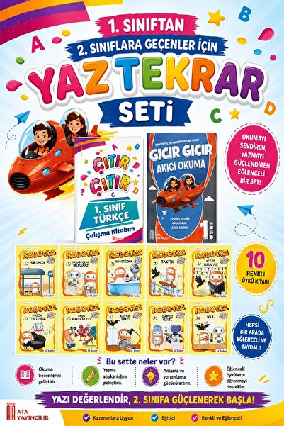 Ata Yayıncılık 1.Sınıftan 2.Sınıfa Geçenler İçin Hızlı Okuma ile Çıtır Türkçe...