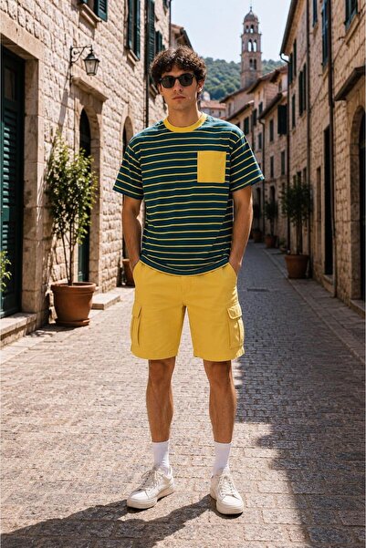 ALEXANDERGARDI Cep Detaylı Çizgili T-shirt