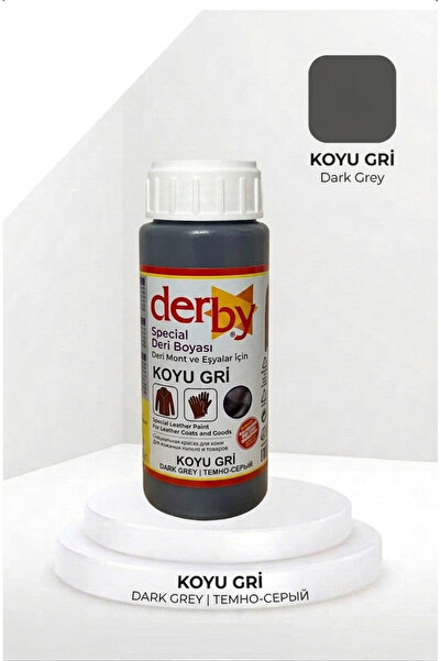 Derby Koyu Gri Oto Direksiyon Koltuk Deri Bakım Boyası