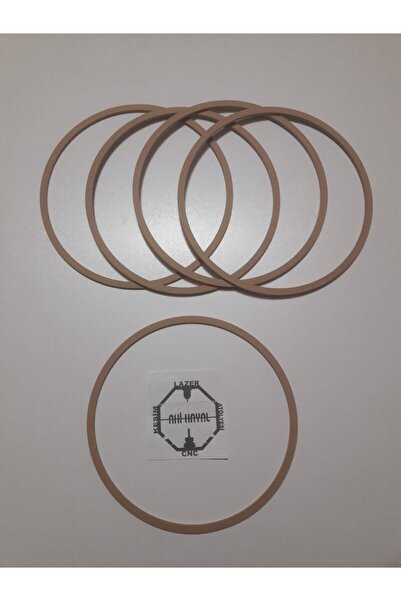 AHİ HAYAL ATÖLYESİ Ham Mdf Vidasız 30cm Çapında (1cm Eninde) 5'li Kasnak Seti