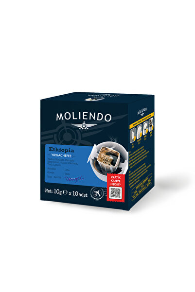 Moliendo Finest Coffee Ethiopia Yirgacheffe Pratik Filtre Kahve 10x10 g