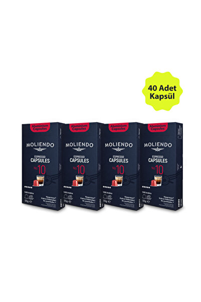 Moliendo Finest Coffee Alüminyum Kapsül Kahve No:10 Avantaj Paketi (40 Adet N...