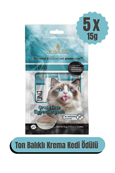 NOBİLUS Ton Balıklı Kedi Krema Ödülü 5X15G