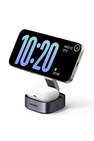 Ugreen Încărcător wireless pliabil 2 în 1, 25 W, 3 A, Qi2 - W526 (35278) - Negru