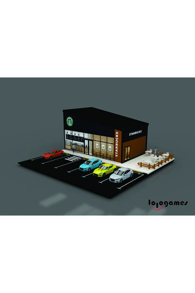 1/64 Otoparklı Coffee Diecast Diorama Maket