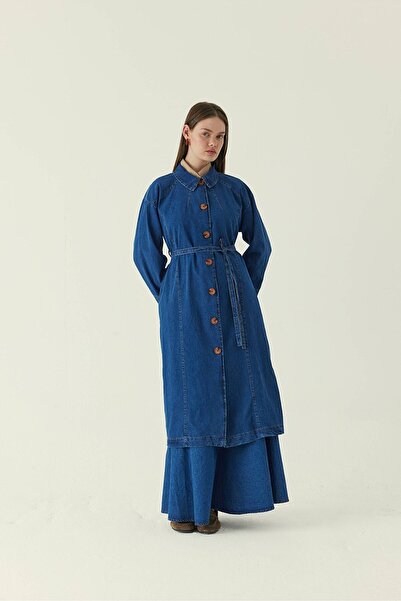 ZÜLAYS Pens Detaylı Denim Kap Mavi