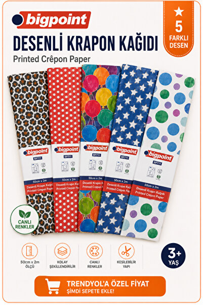 Bigpoint Desenli Krapon Kağıdı 5 Renk