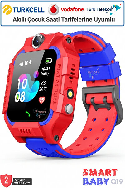 Smart Baby SmartBaby Q19 Akıllı Çocuk Takip Saati - Sim Kartlı Arama, Kameral...