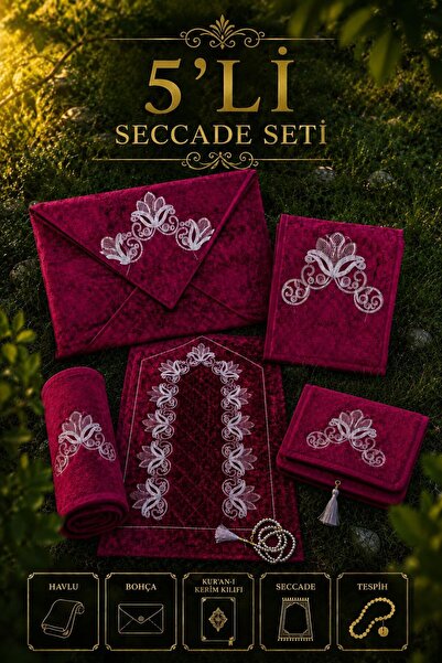 Hig Store Nakışlı Kapitoneli Seccade Seti 70x110 cm