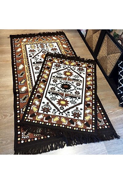 OEM Set 1+1 Covoare Țesute, Față-verso, Dimensiune 60 x 90 cm + 80 x 200 cm H...