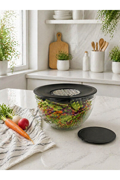 naturelove Rendeli Karıştırma Saklama Kabı - Çok Amaçlı Cam Kase - Mutfak Haz...