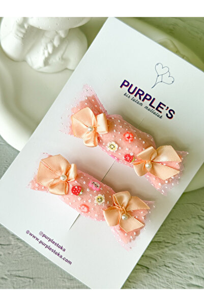 PURPLE'S BİR TUTAM MUTLULUK 2’li %100 El İşçiliği Tasarım İçi Dolgulu Bonbon ...