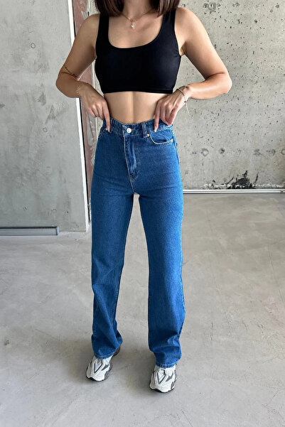 XRAY JEANS Women's High-Waist Loose Blue Palazzo Jeans