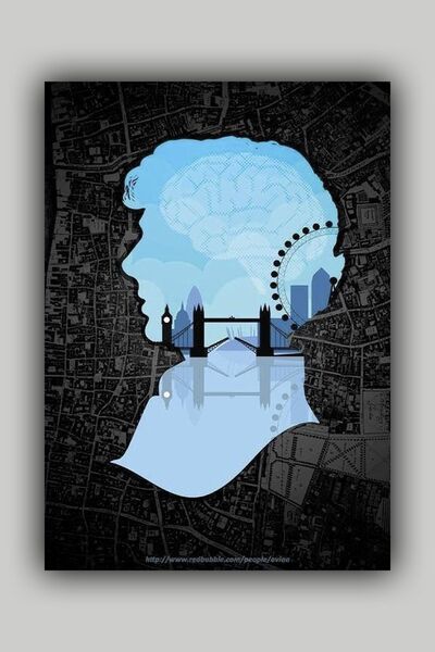Luna Marissa Αφίσα Sherlock 221B - Αφίσα τοίχου χωρίς πλαίσιο