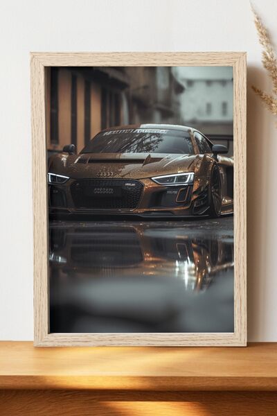 Luna Marissa Αφίσα Audi R8 - Αφίσα αυτοκινήτου από γυαλιστερό χαρτί χωρίς πλα...