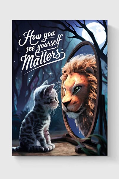 Luna Marissa Προτρεπτική αφίσα Cat Lion Αφίσα τοίχου χωρίς πλαίσιο