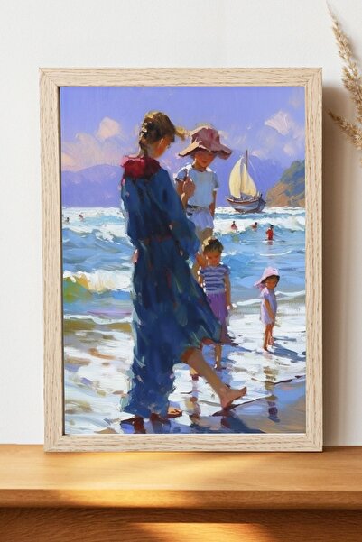 Luna Marissa Vintage Seaside Poster - Χοντρό χαρτί χωρίς πλαίσιο, ψηφιακή δια...