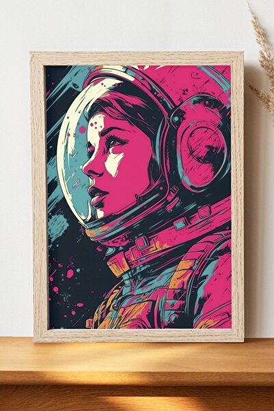 Luna Marissa Γυναικεία αφίσα Pop Art Astronaut - Αφίσα ψηφιακής τέχνης από χο...