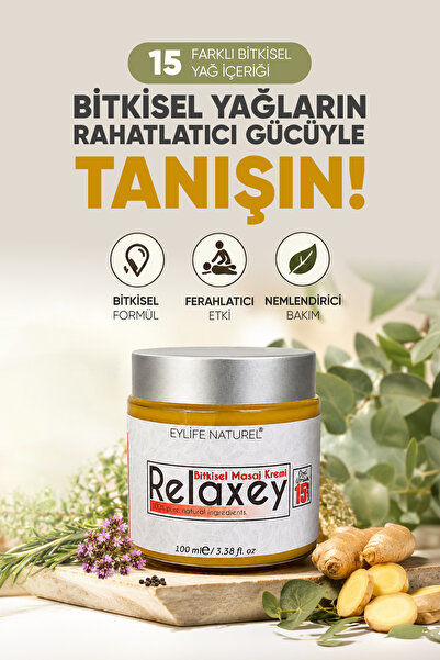 eylife naturel Relaxey Kuyruk Yağlı ve 15 Aktif Yağlı %100 Bitkisel Masaj Kre...