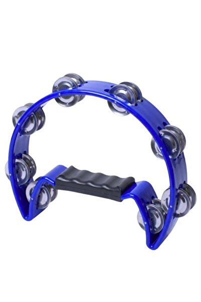 Temel Half Moon Tambourine with 16 Bells Blue 21.5 cm By11-12