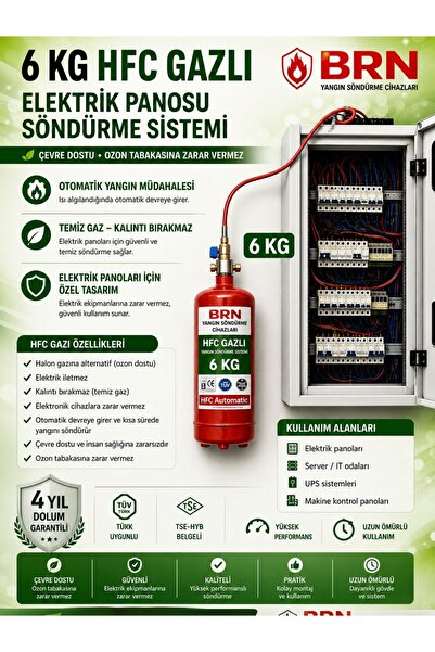 BRN 6KG GAZLI PANO SÖNDÜRME CİHAZI 4 YIL GARANTİLİ