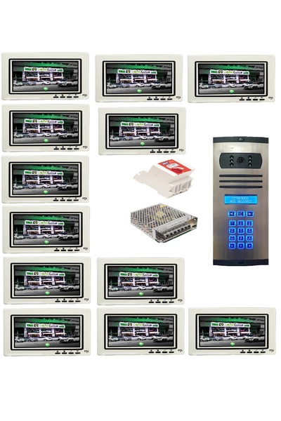 ÇağatayElektrik 15 DAİRE NTS 2001-B 4,3'' GÖRÜNTÜLÜ DİAFON BEYAZ-8003 TUŞ TAK...
