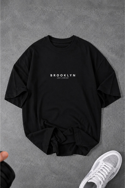 Jooy Company Brooklyn JC Baskılı Geniş Kalıp Oversize T-Shirt