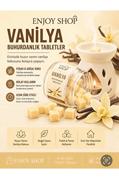 ENJOY SHOP 20 ADET VANİLYA ( VANİLLA) KOKULU WAX DOĞAL NATUREL BUHURDANLIK WA...
