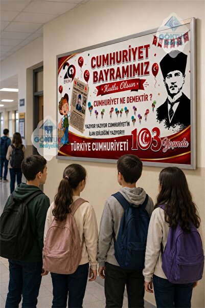 Göktuğ Hediyelik 29 Ekim Okul ve Kreşler İçin Vinil Baskı 140X50 CM
