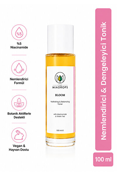 The Miadrops Bloom Nemlendirici & Dengeleyici Tonik - 100ml | %5 Niacinamide ...