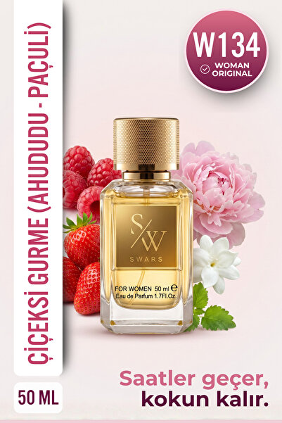 Swars Parfüm W134 Kadın Parfüm Çiçeksi Gurme Edp 50 ML Çilek Ahududu Yasemin ...